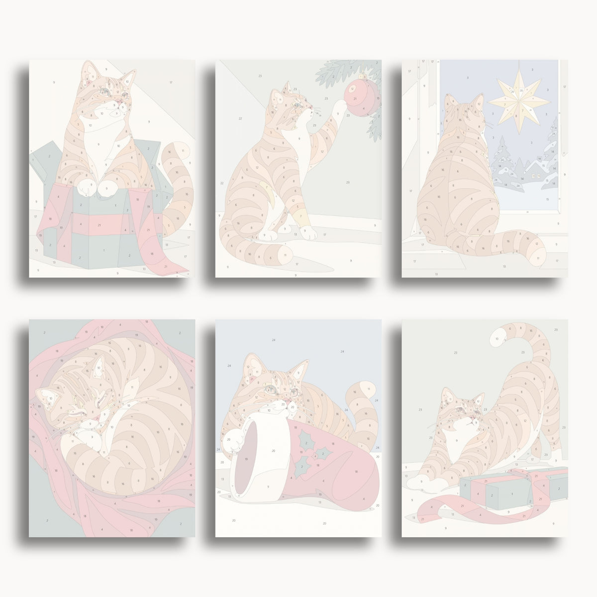 Chats de Noël | 6 mini-kits