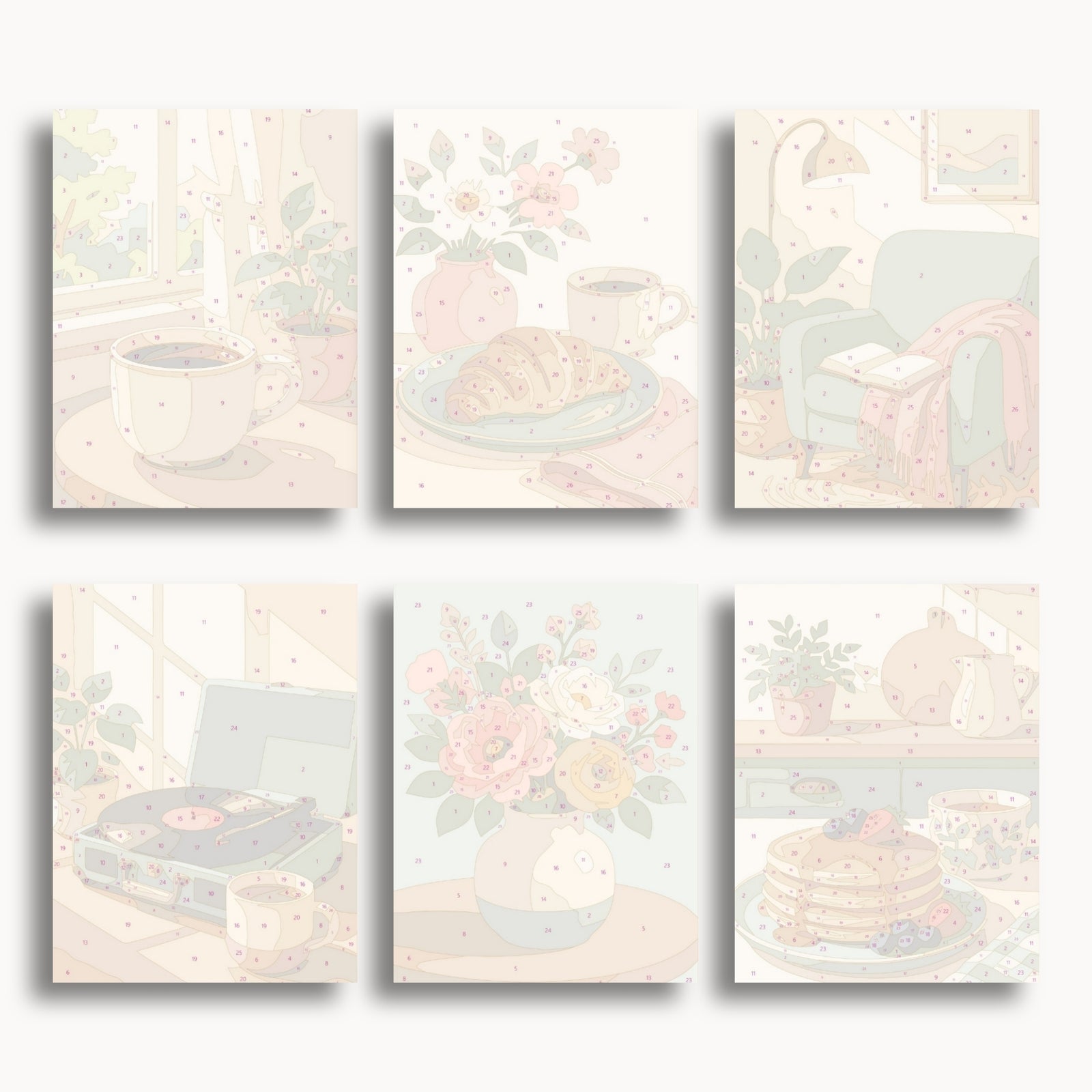 Cozy Café Mini Paint By Numbers Set