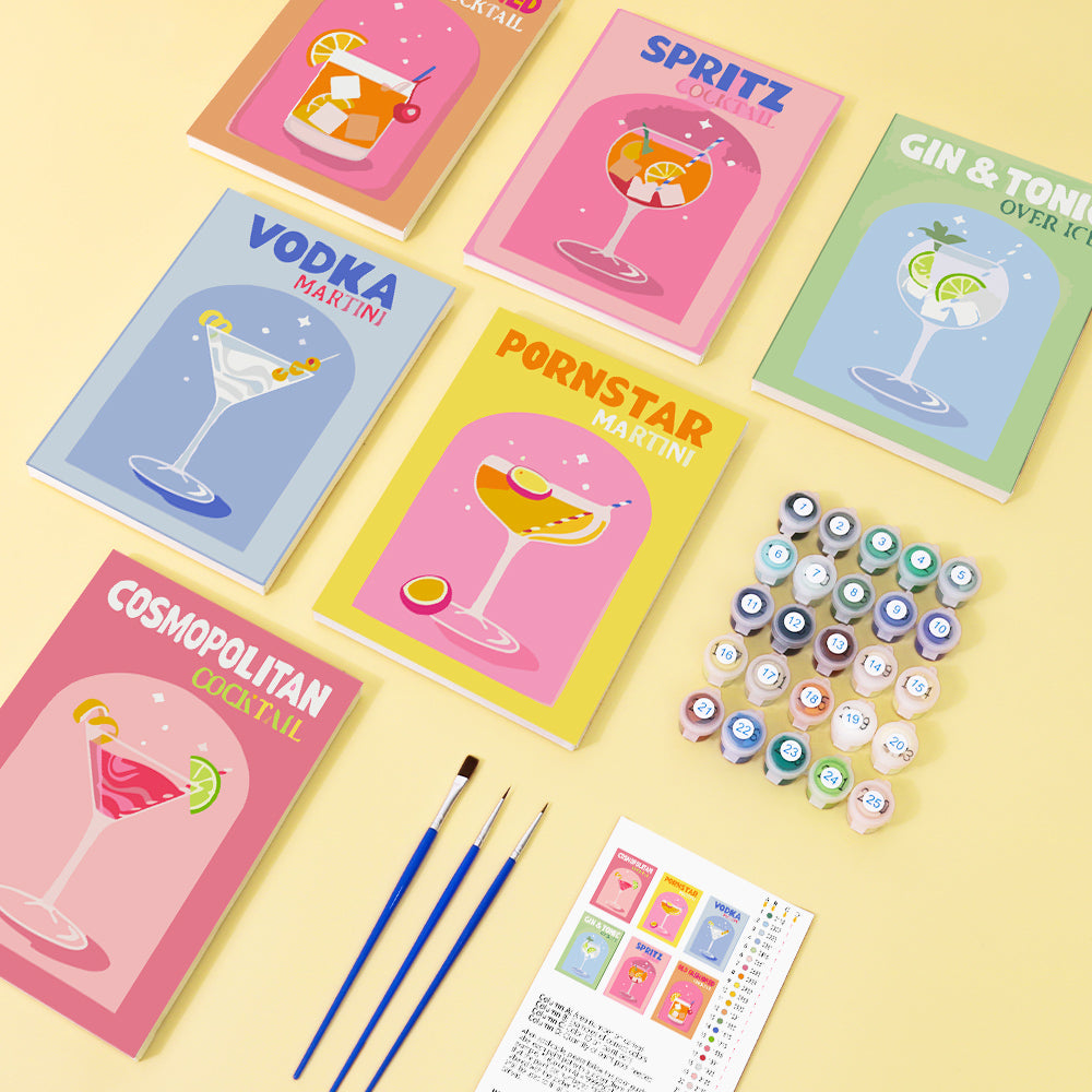 Adorable drink-themed painting kit for beginners and kids