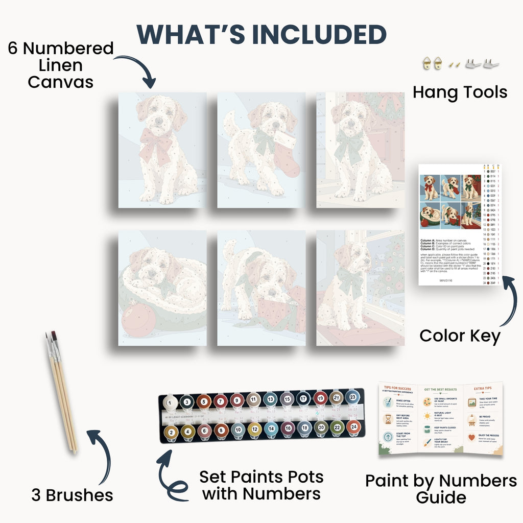 Chiots de Noël | 6 mini-kits