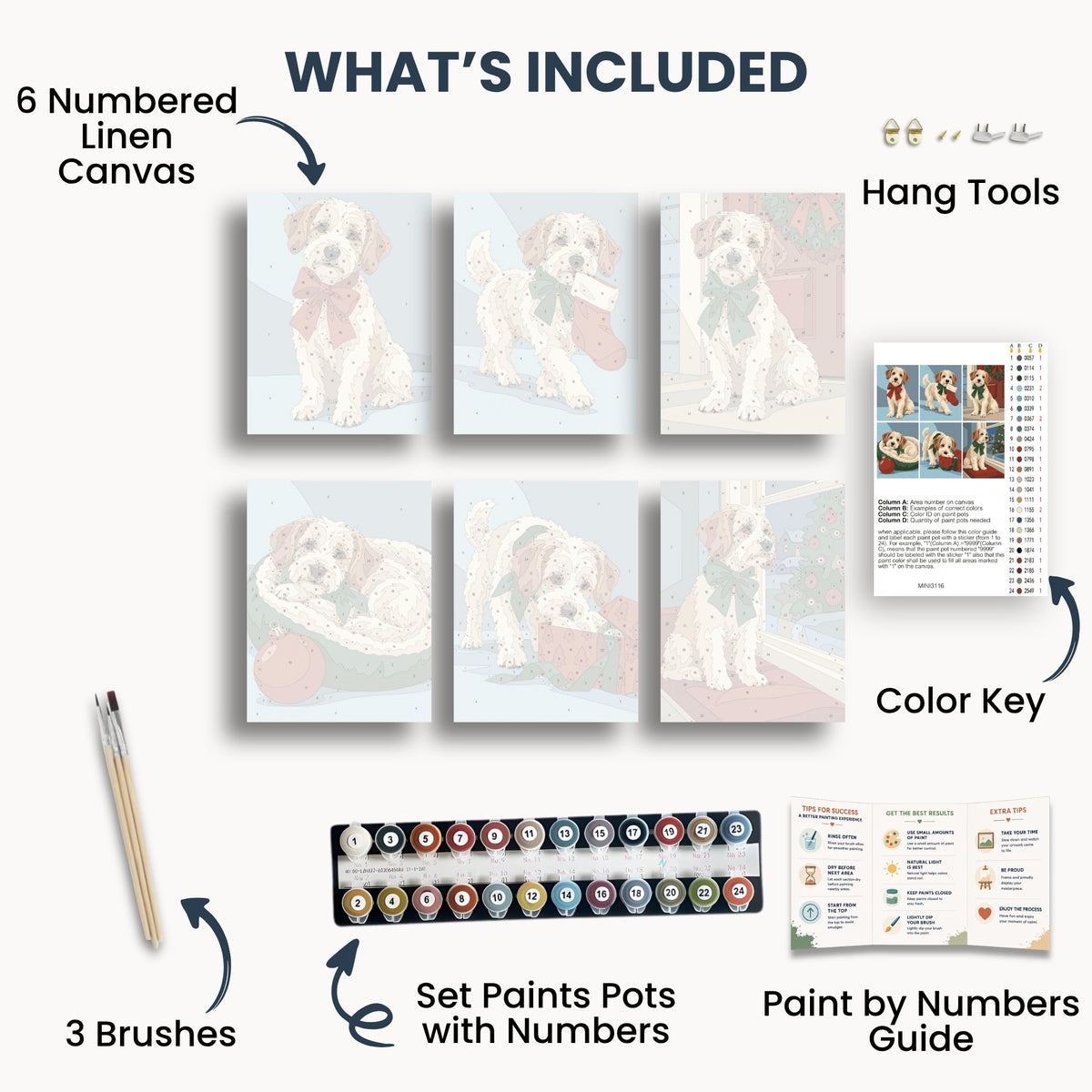 Chiots de Noël | 6 mini-kits