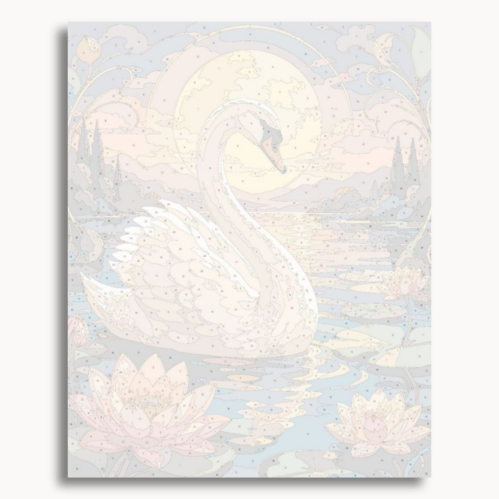 Cygne au clair de lune