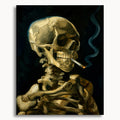Head Of A Skeleton With A Burning Cigarette