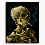 Head Of A Skeleton With A Burning Cigarette