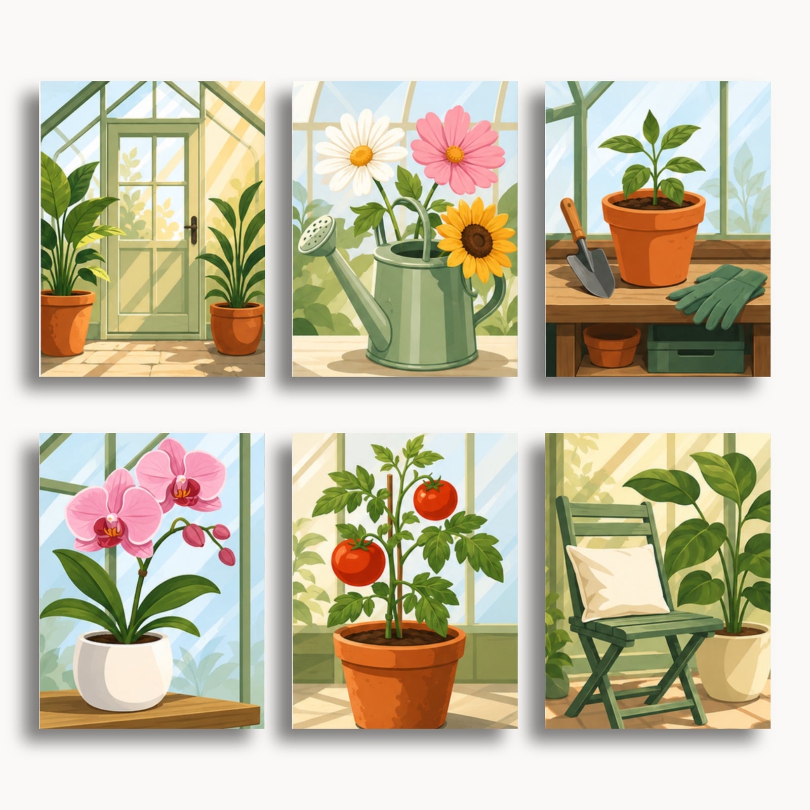 Greenhouse Garden Mini Paint By Numbers Set