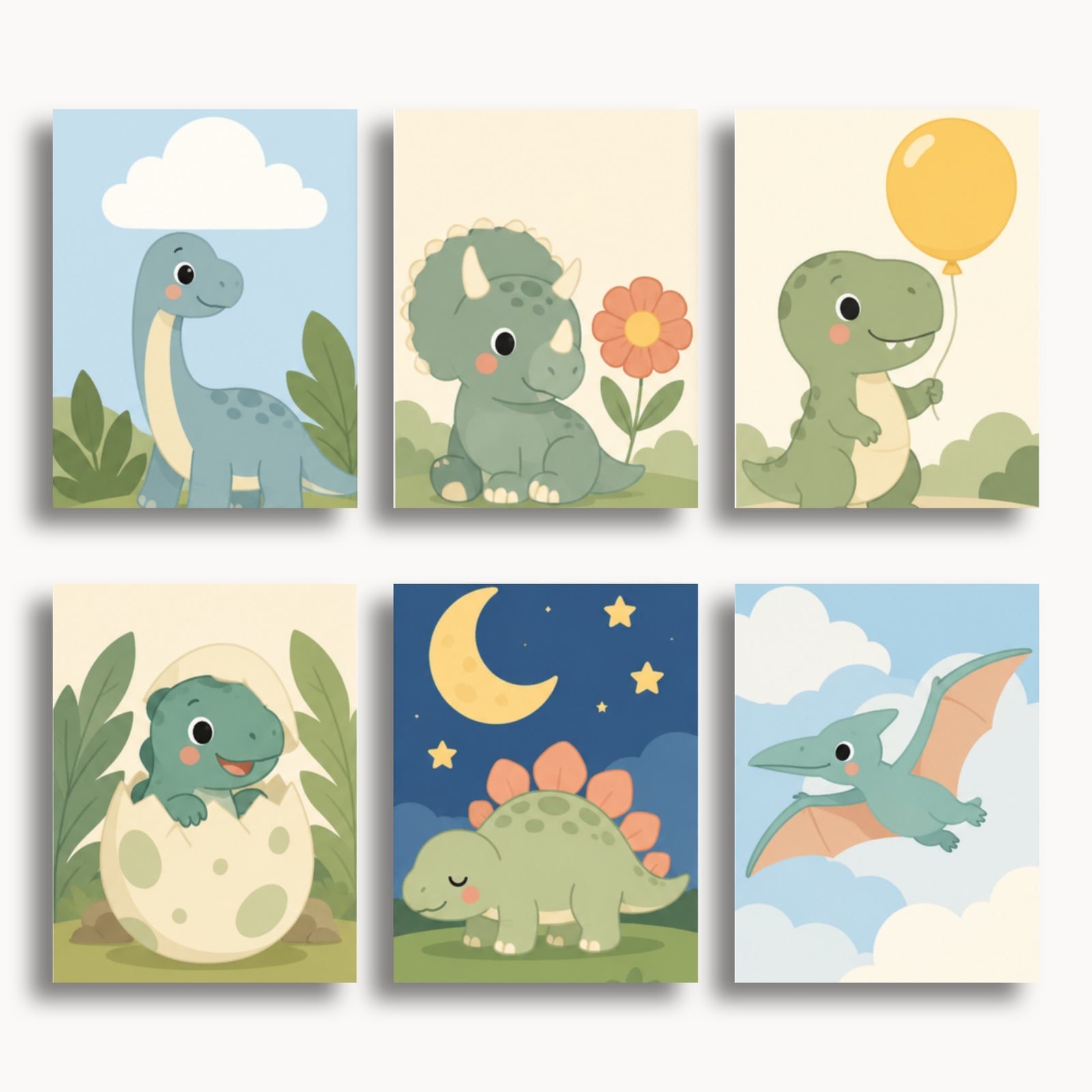 Cute Dinosaurs Mini Paint By Numbers Set