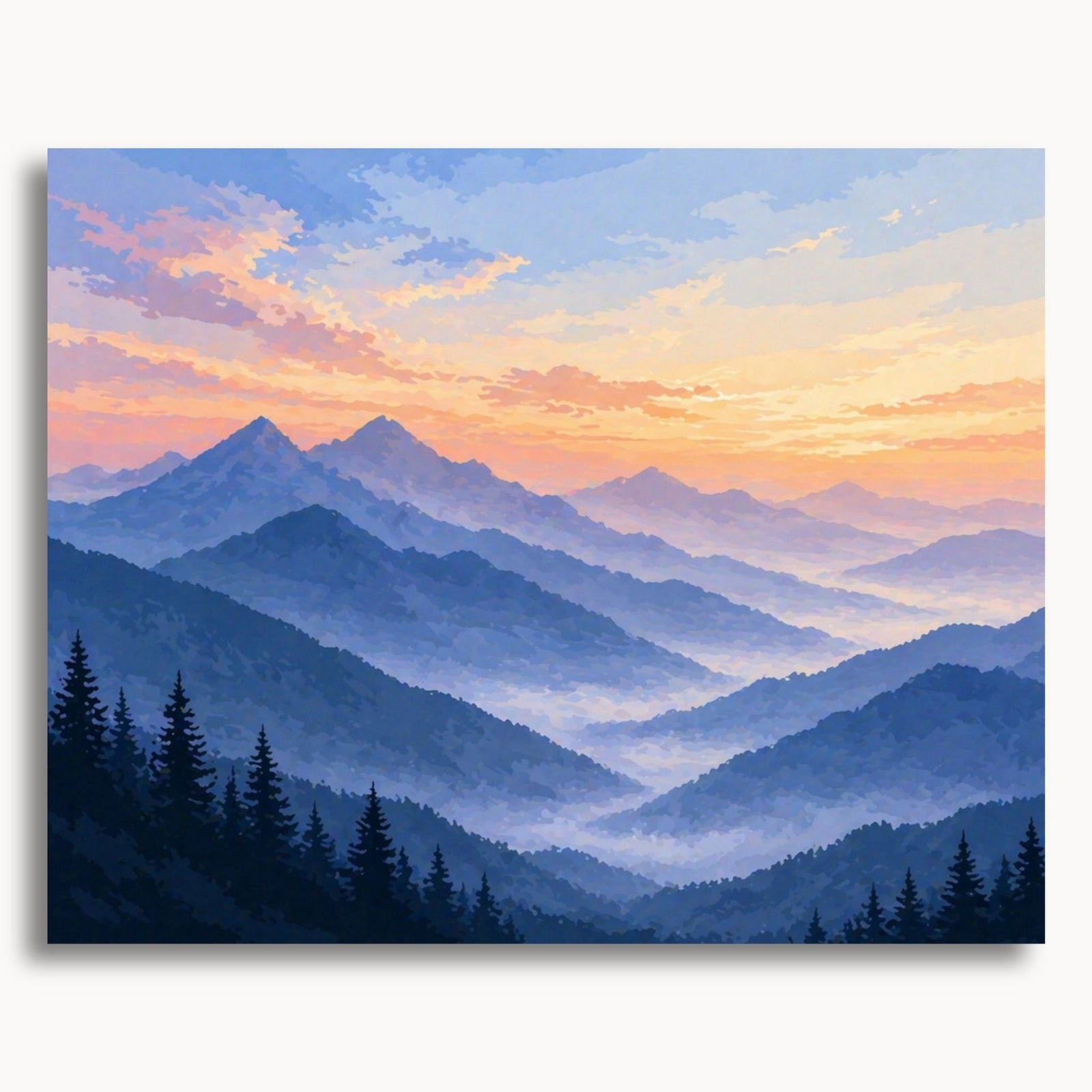 Misty Mountain Sunrise