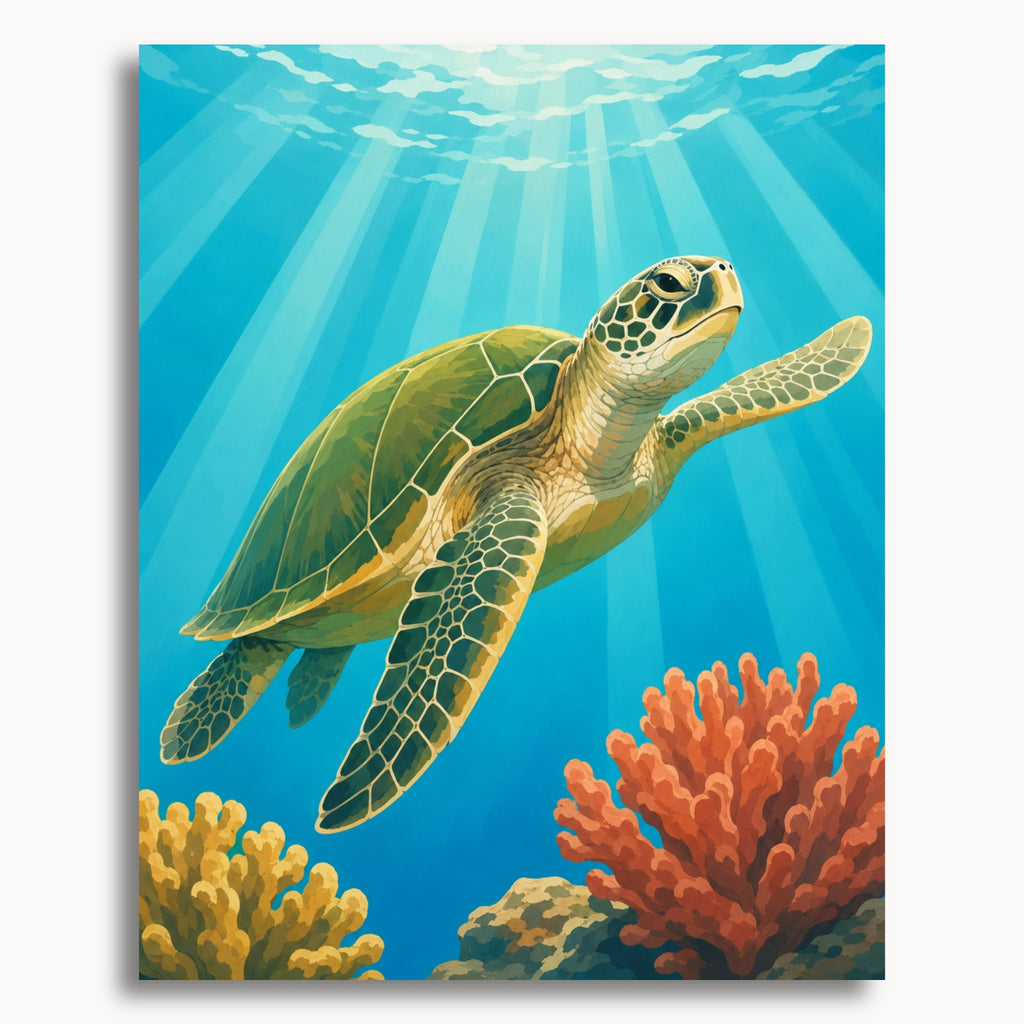 Pintura de Ocean Traveler por números, obra de arte sobre lienzo