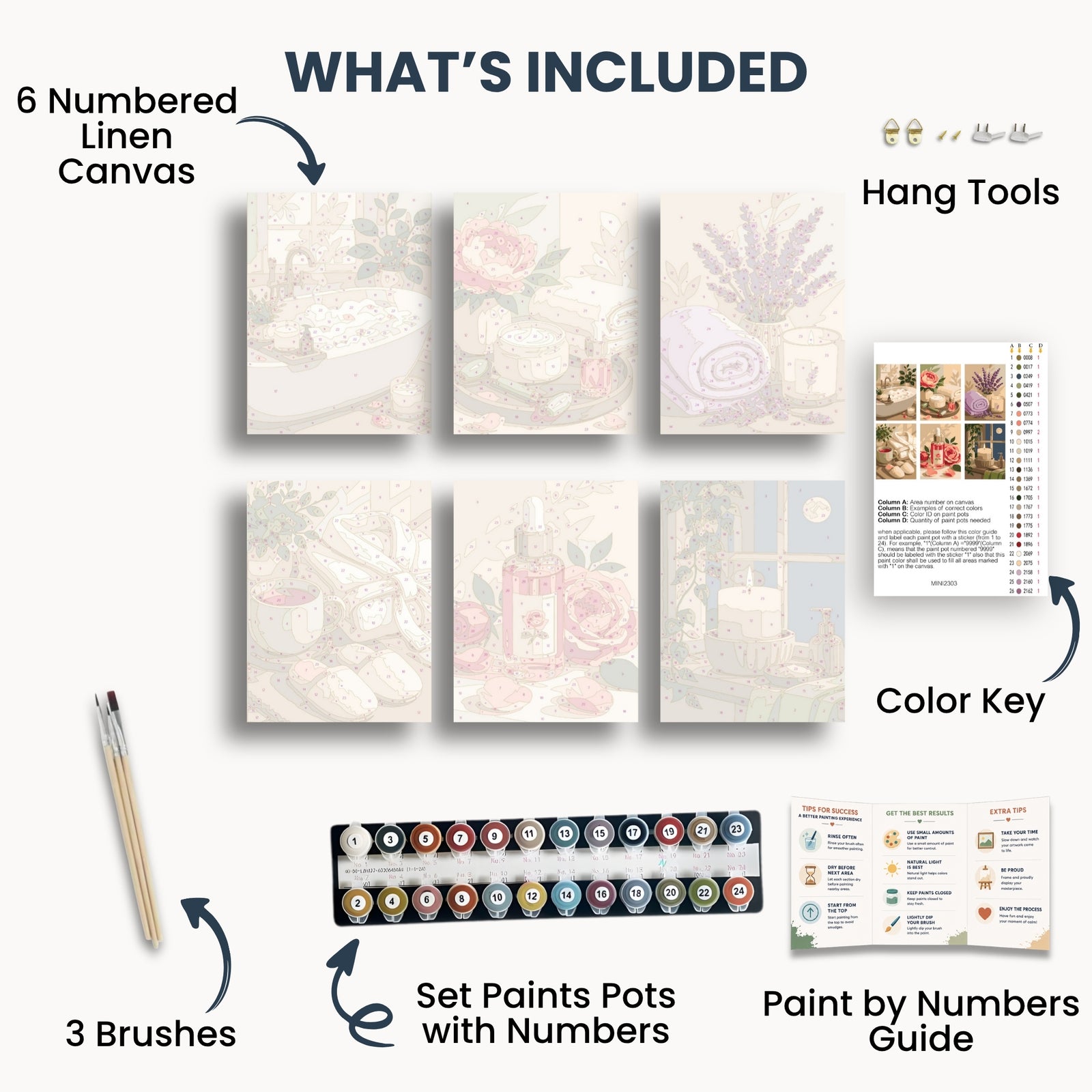 Spa Retreat Mini Paint By Numbers Set