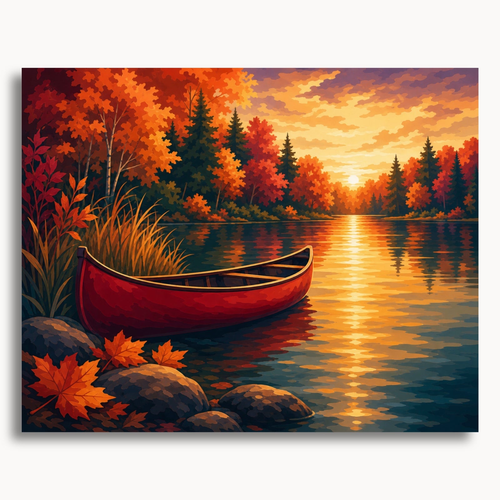 Herbstliches Kanu