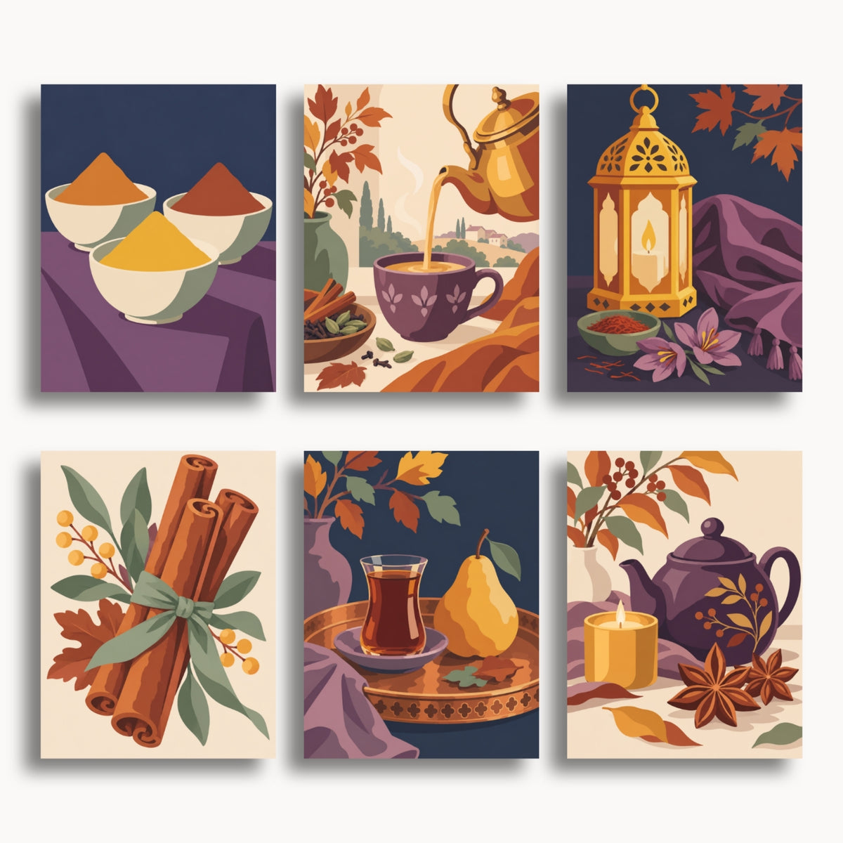 Juego de pintura por números Ginkgo Autumn Mini