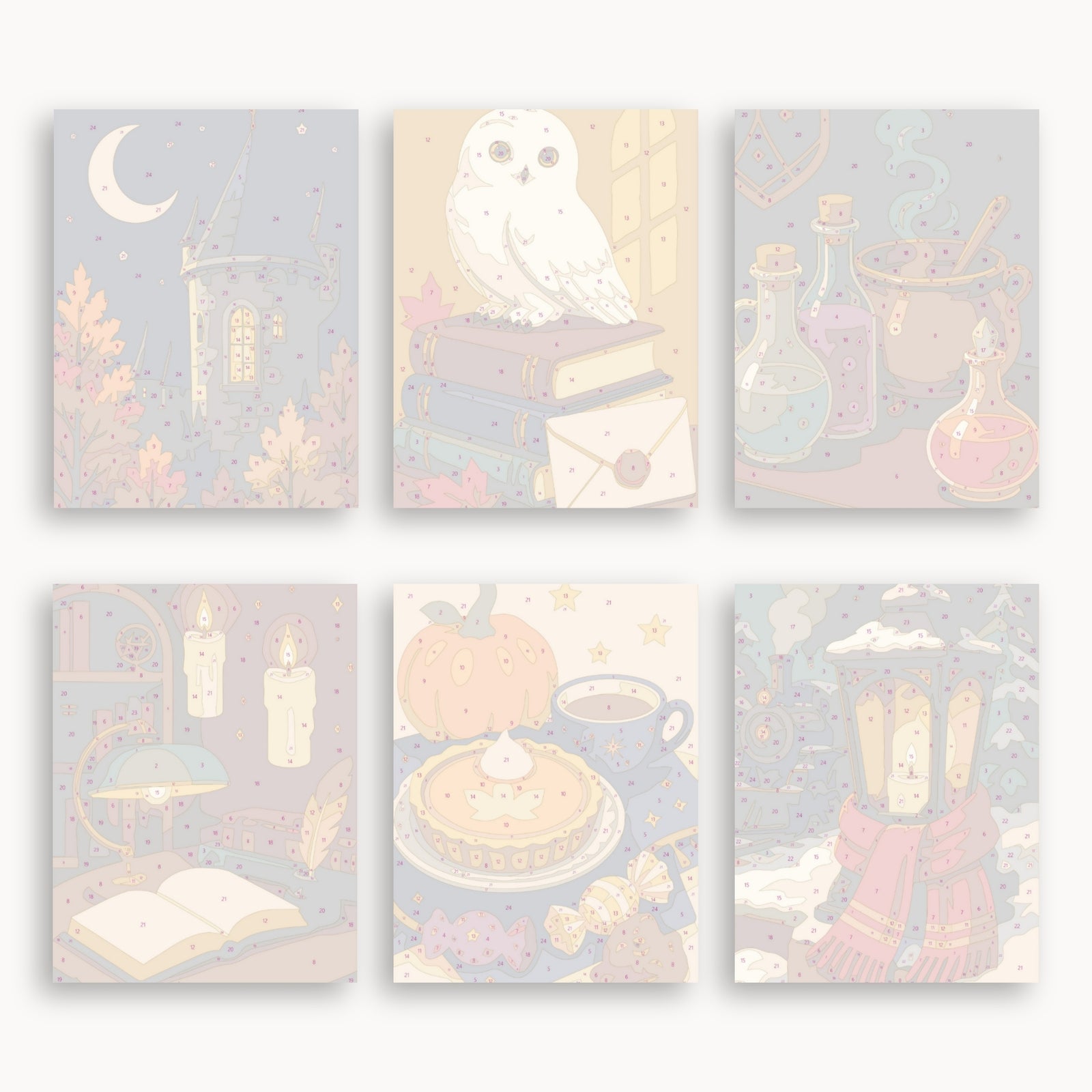 Cozy Witchcore Mini Paint By Numbers Set
