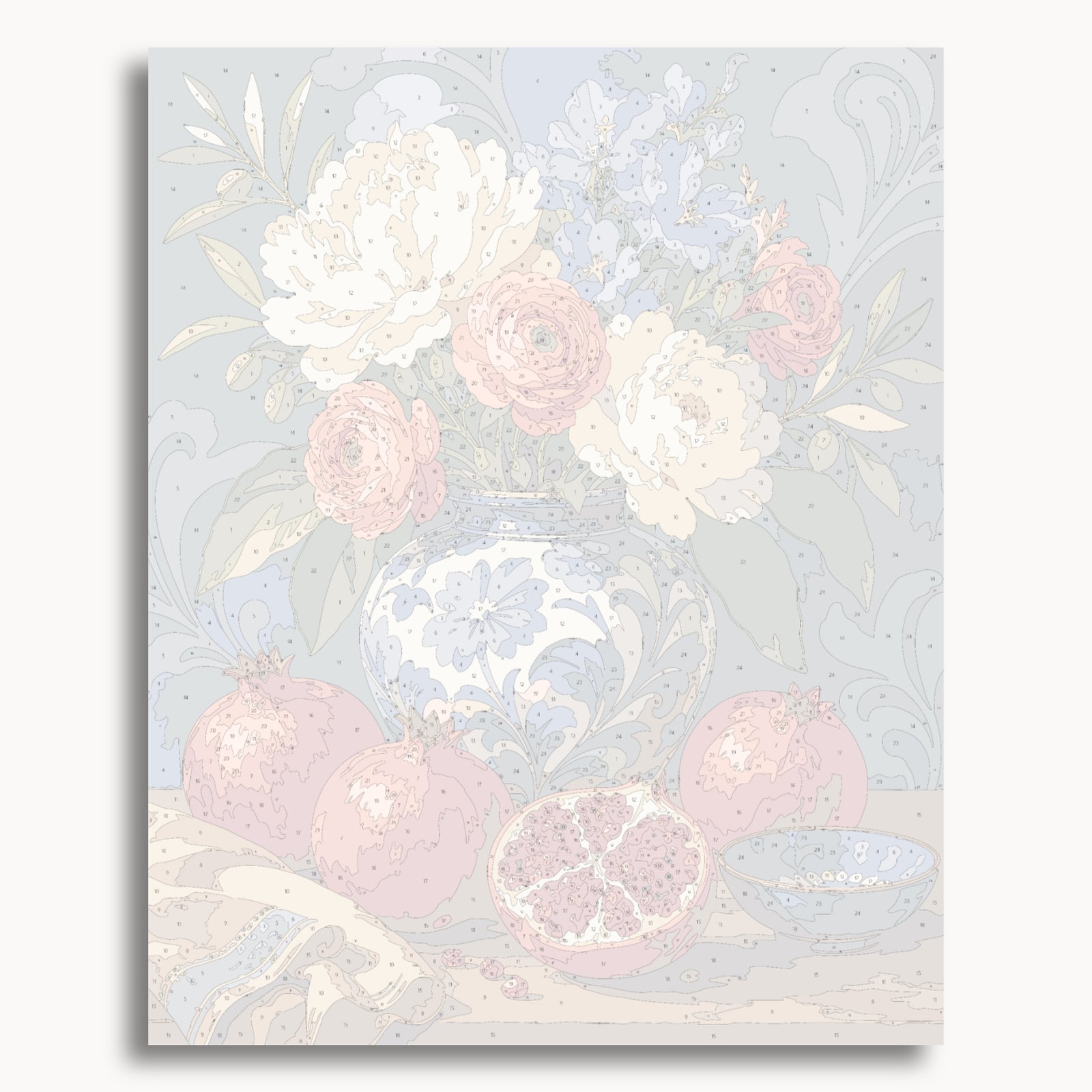 Grenades et pivoines