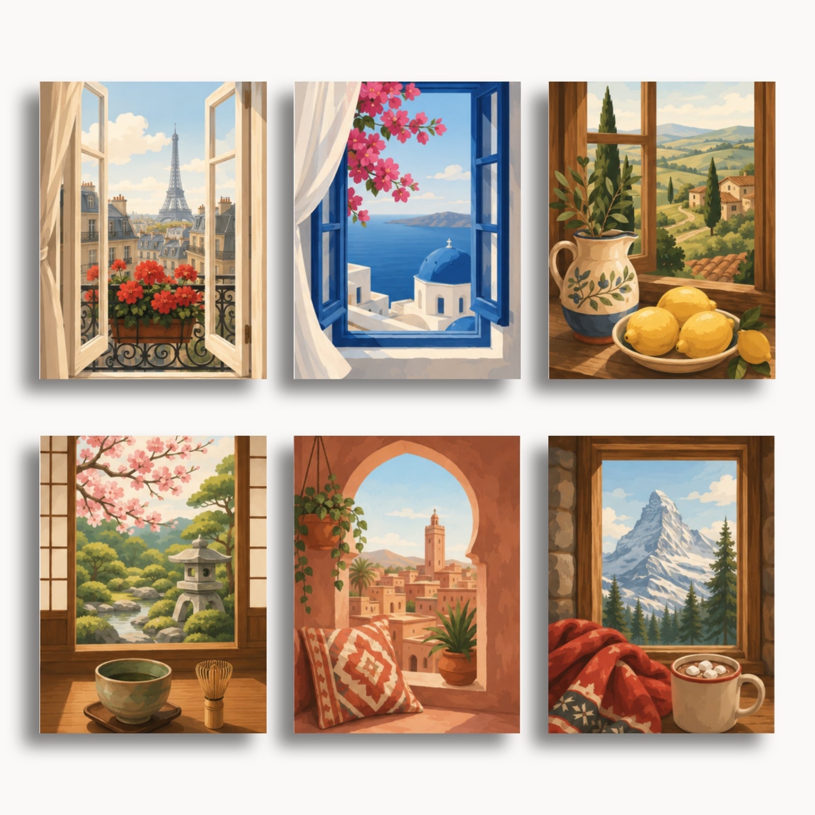 Scenic Windows Mini Paint By Numbers Set