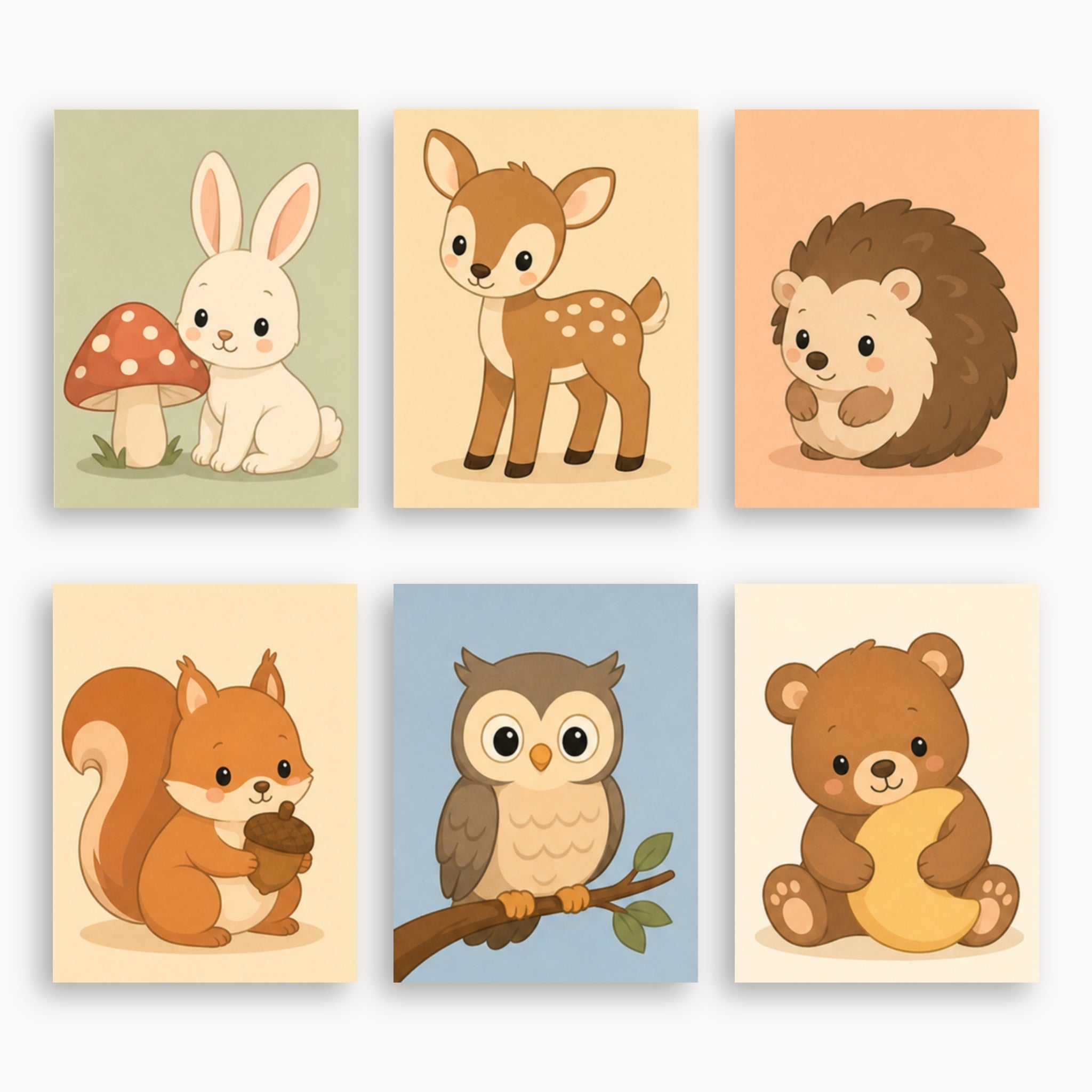Woodland Animals Mini Paint By Numbers Set