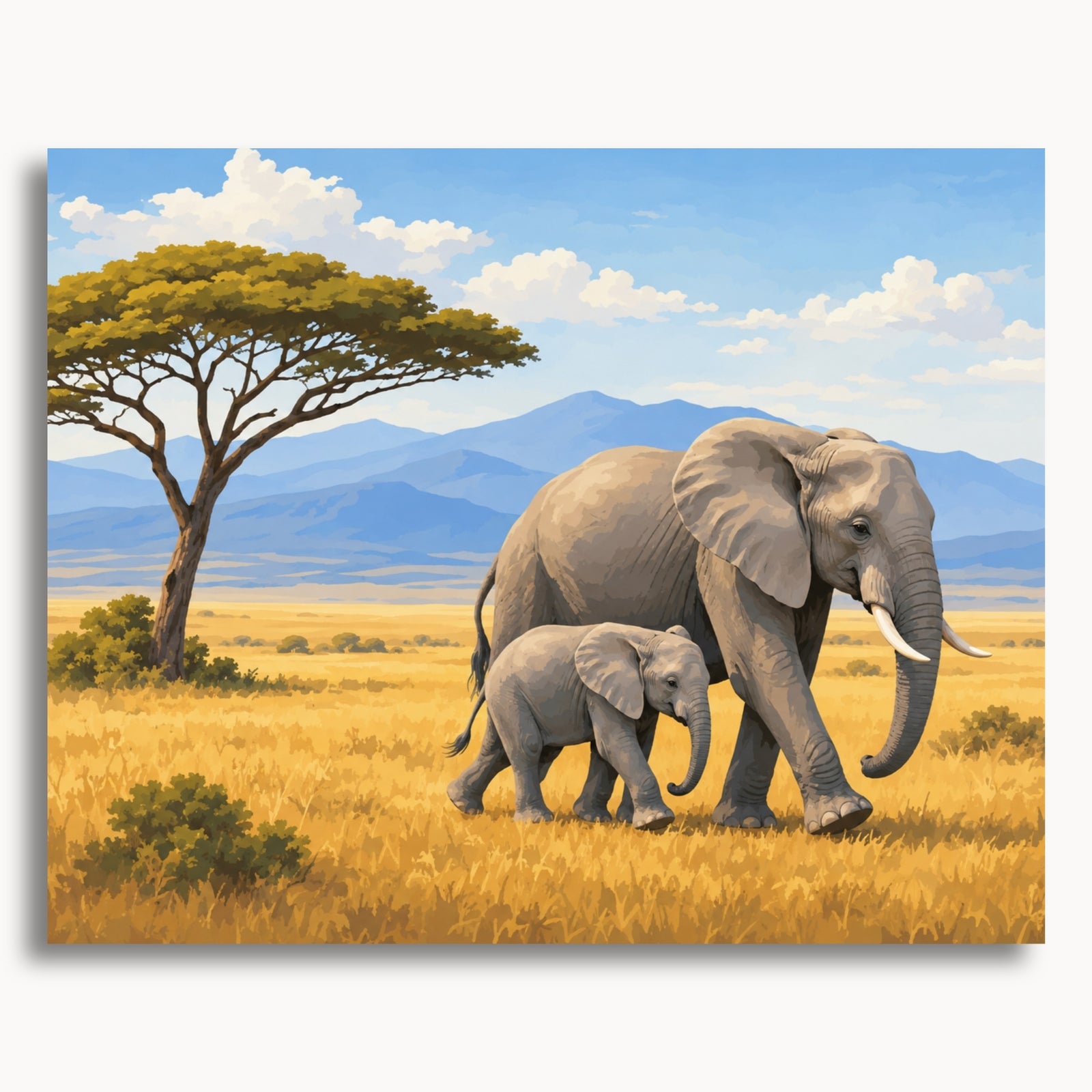 Savanna Elephants Together