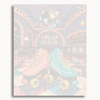 Numbered canvas preview for Roller Disco, showing outlined painting sections and color numbers.