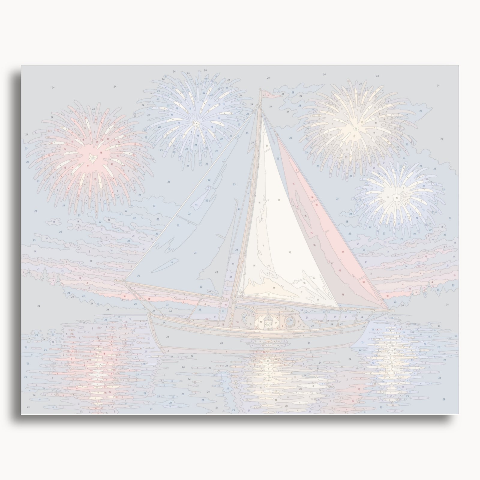 Patriotisches Segelboot