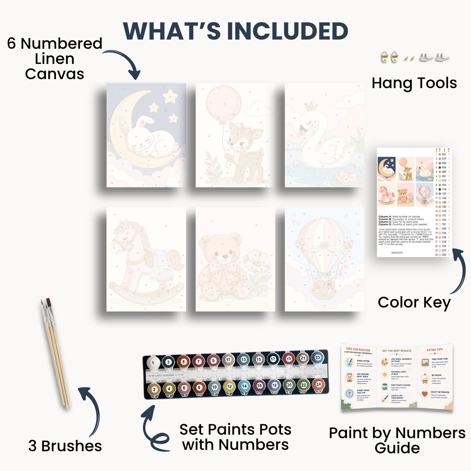 Baby Princess Mini Paint By Numbers Set