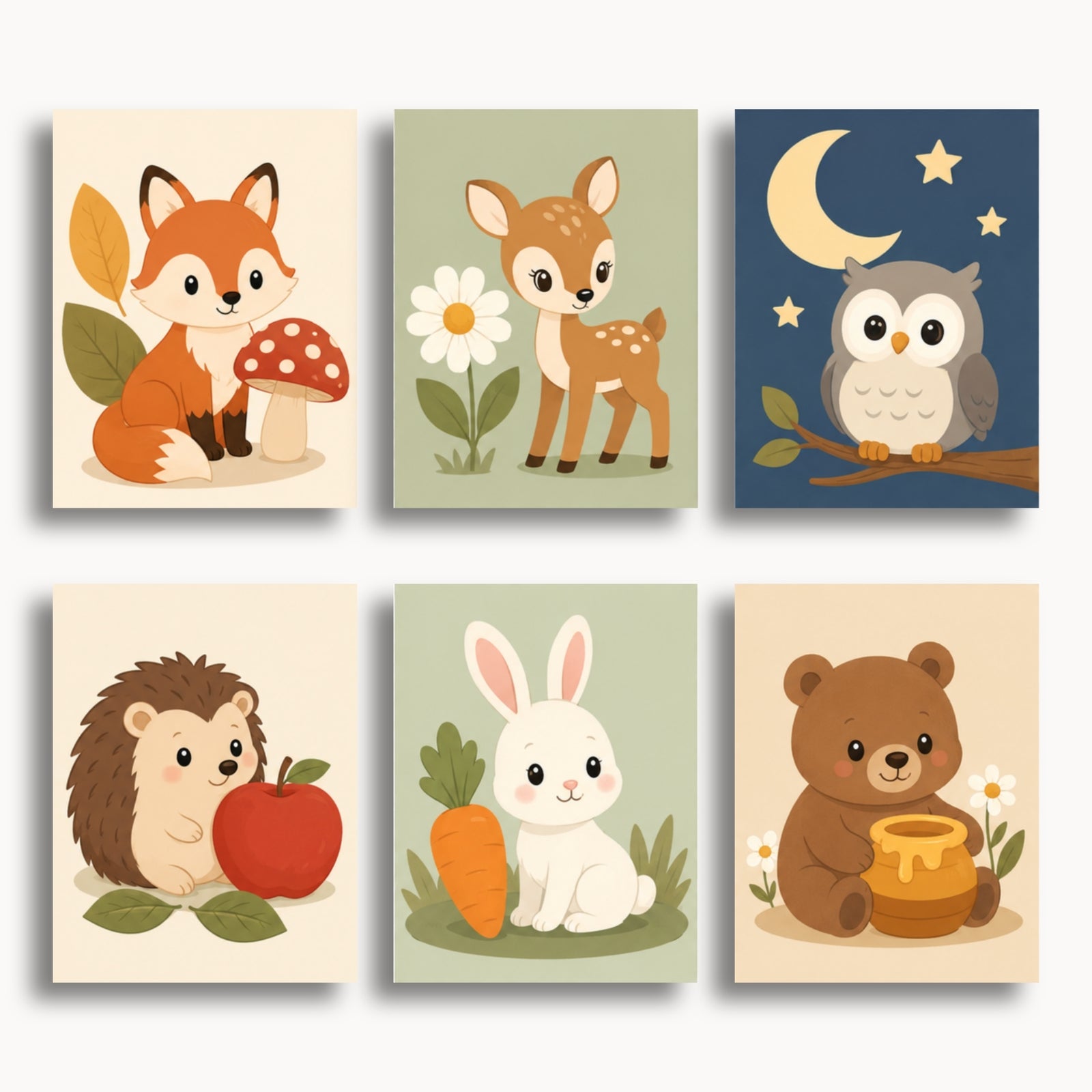Woodland Animals Mini Paint By Numbers Set