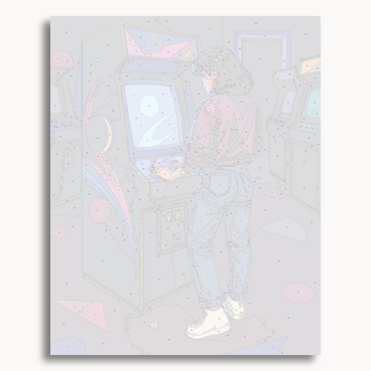 Numbered canvas preview for Last Token, showing outlined painting sections and color numbers.