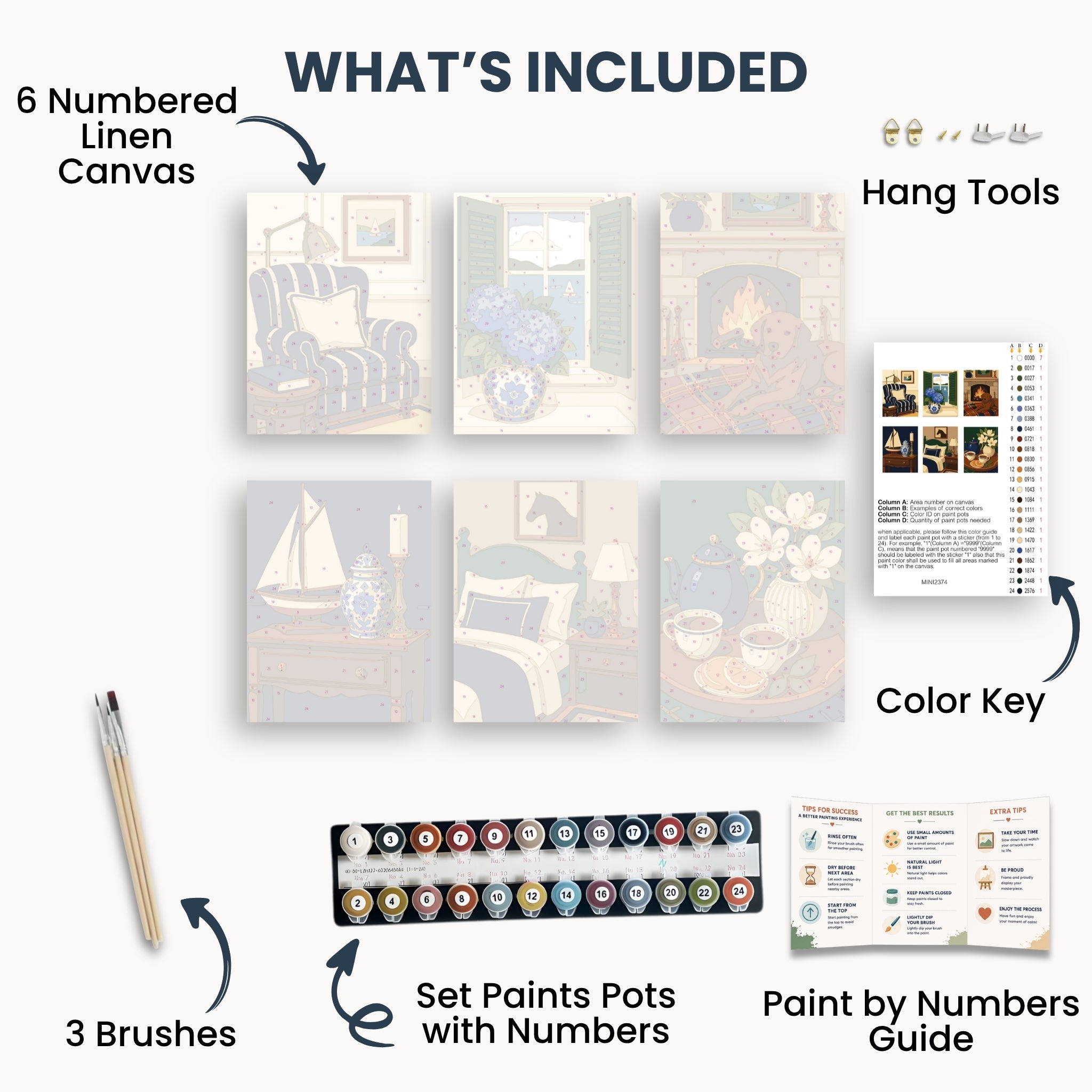 Ensemble de mini peinture par numéros pour spa de luxe