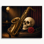Skull and Saxophone