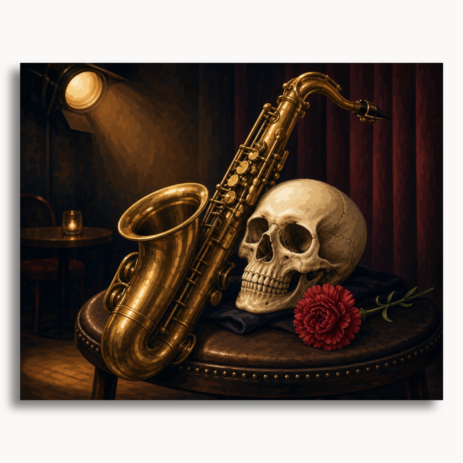 Skull and Saxophone