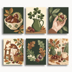 Ensemble de mini peinture par numéros Ginkgo Automne