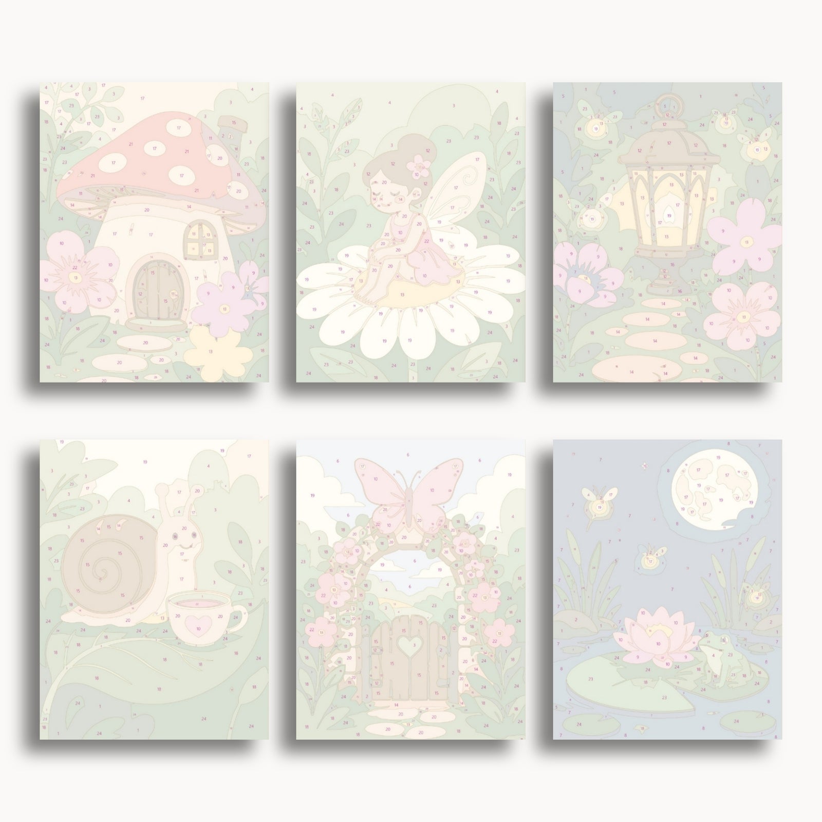 Fairy Garden Mini Paint By Numbers Set
