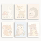 Woodland Animals Mini Paint By Numbers Set