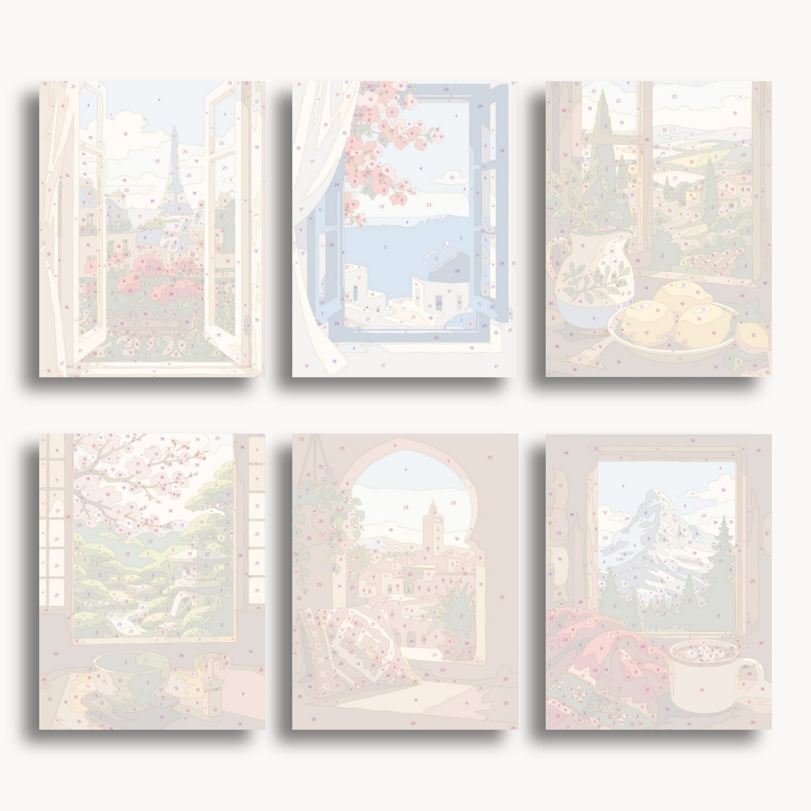 Scenic Windows Mini Paint By Numbers Set