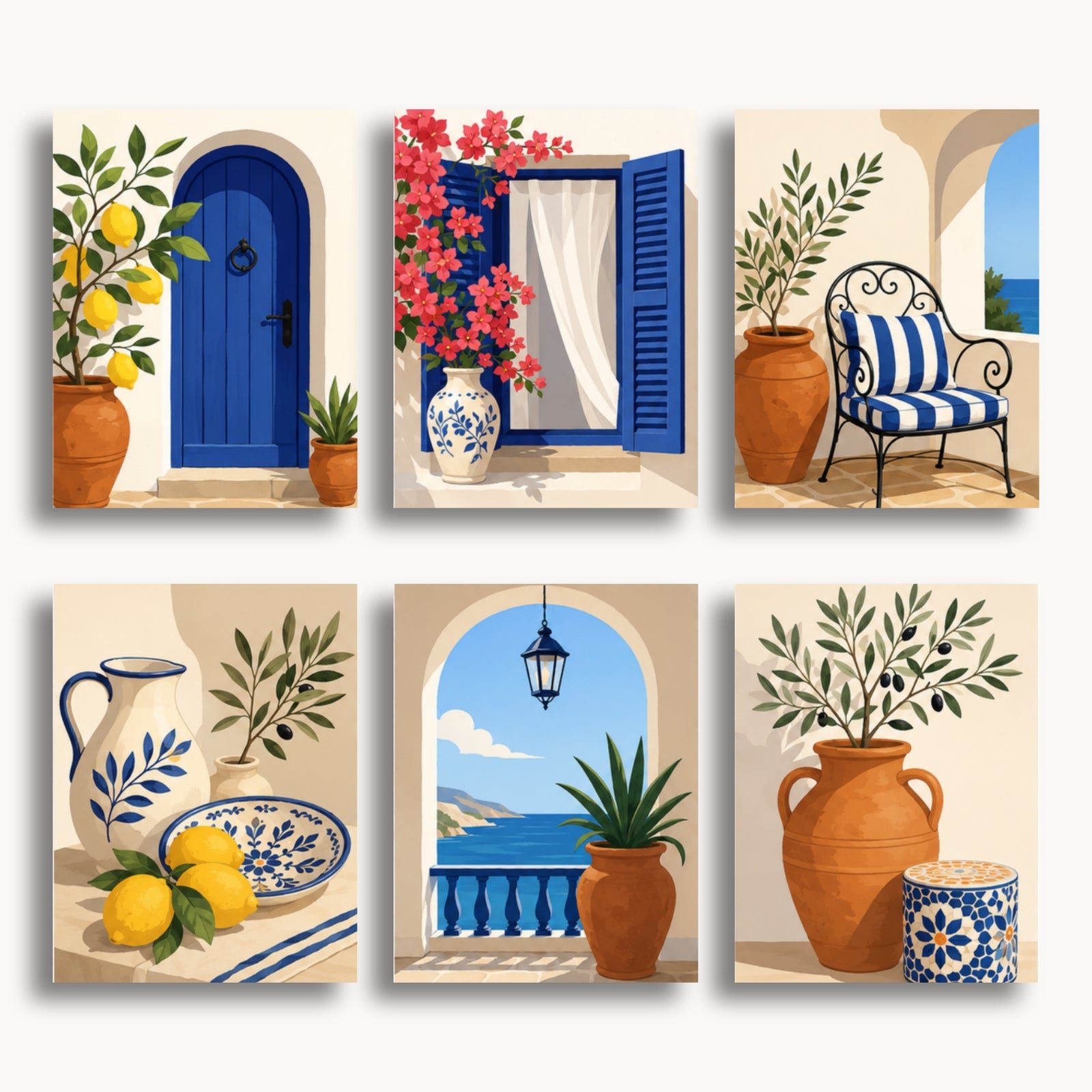 Mediterranean Villa Mini Paint By Numbers Set