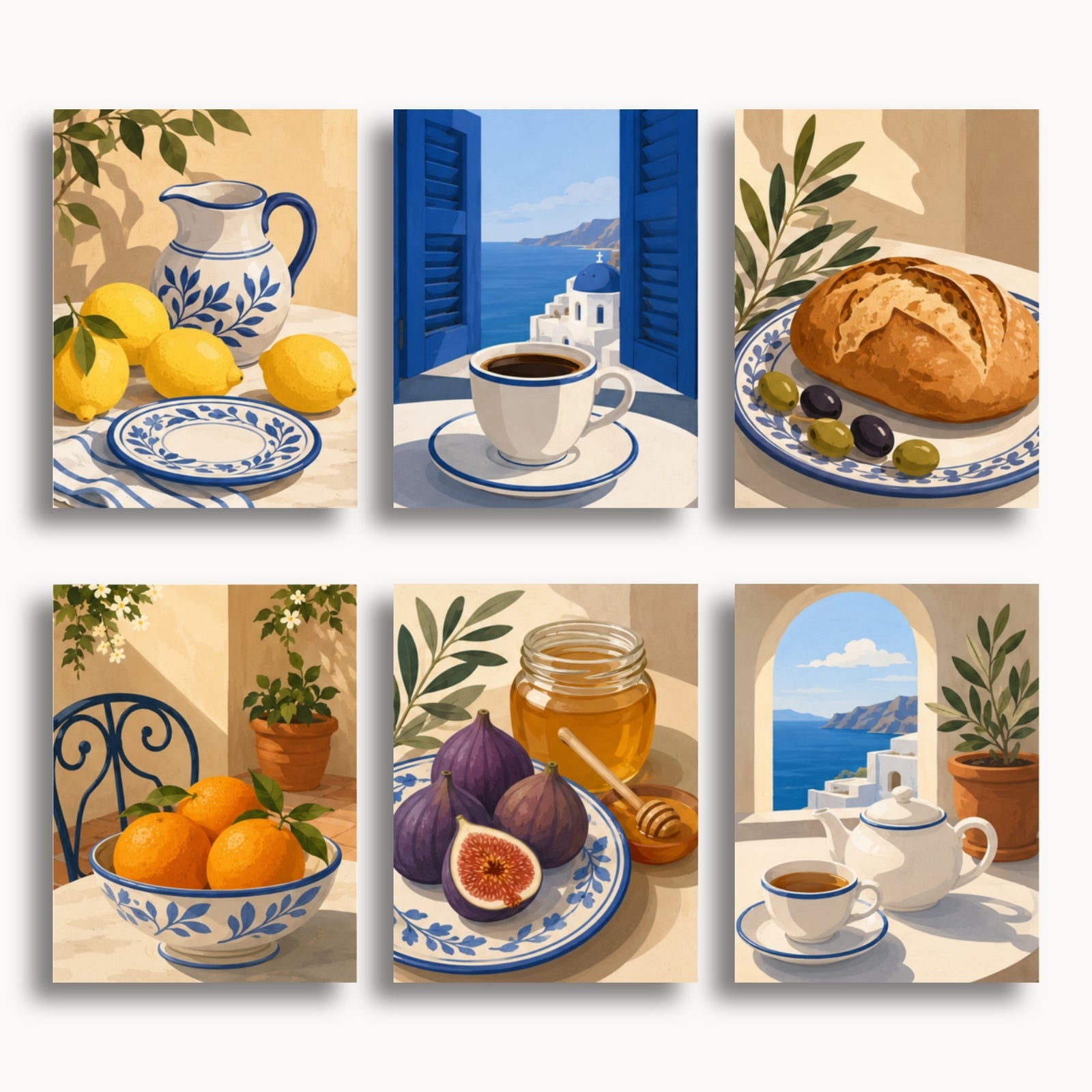 Mediterranean Kitchen Mini Paint By Numbers Set