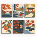 Ensemble de mini peinture par numéros Ginkgo Automne