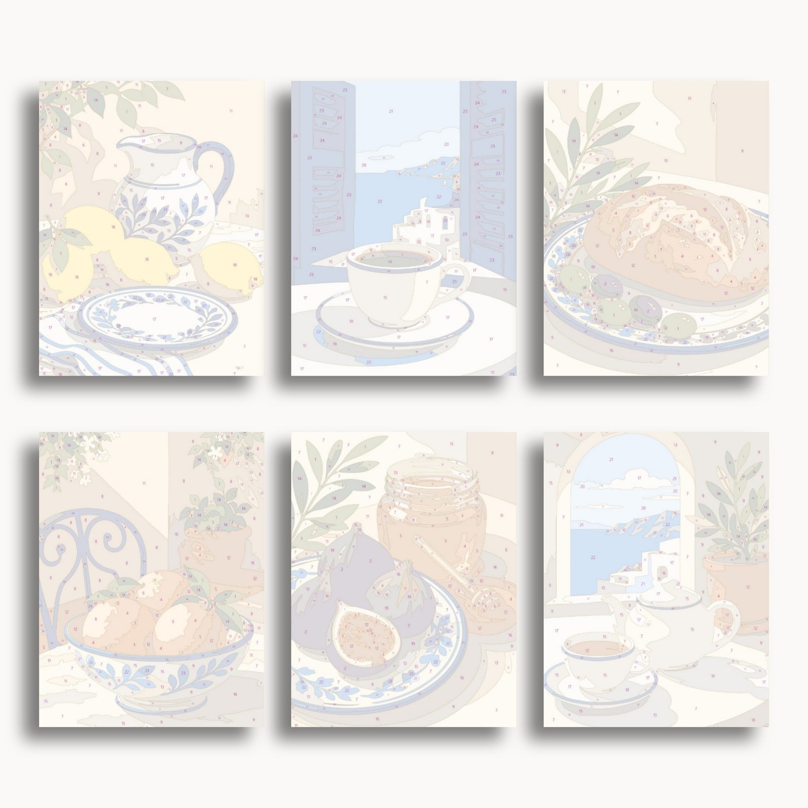 Mediterranean Kitchen Mini Paint By Numbers Set
