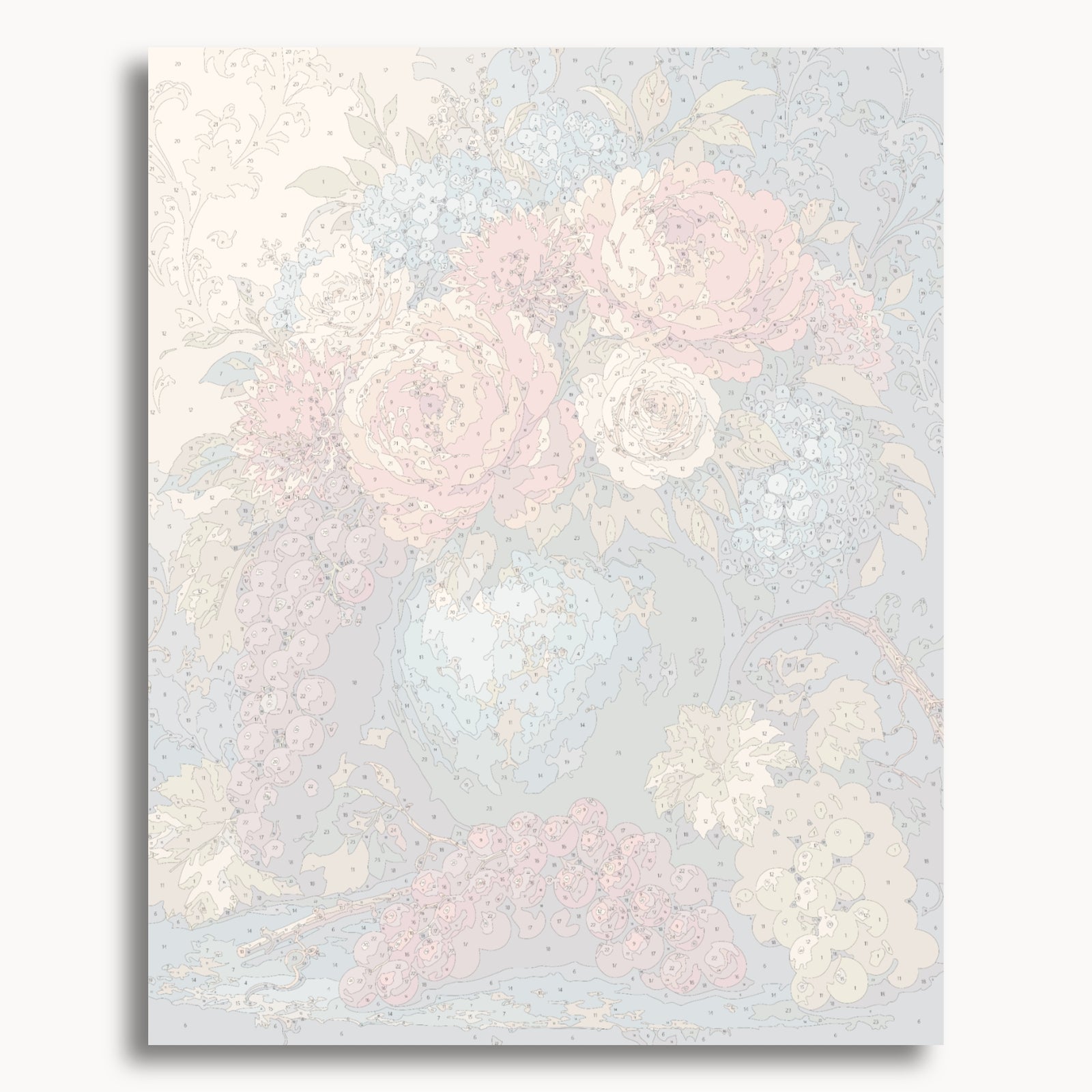 Pivoines et raisins