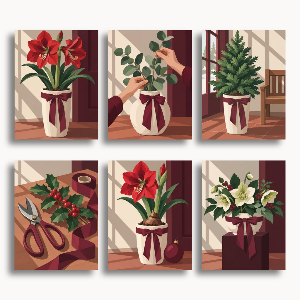 Fleurs de Noël | 6 mini-kits