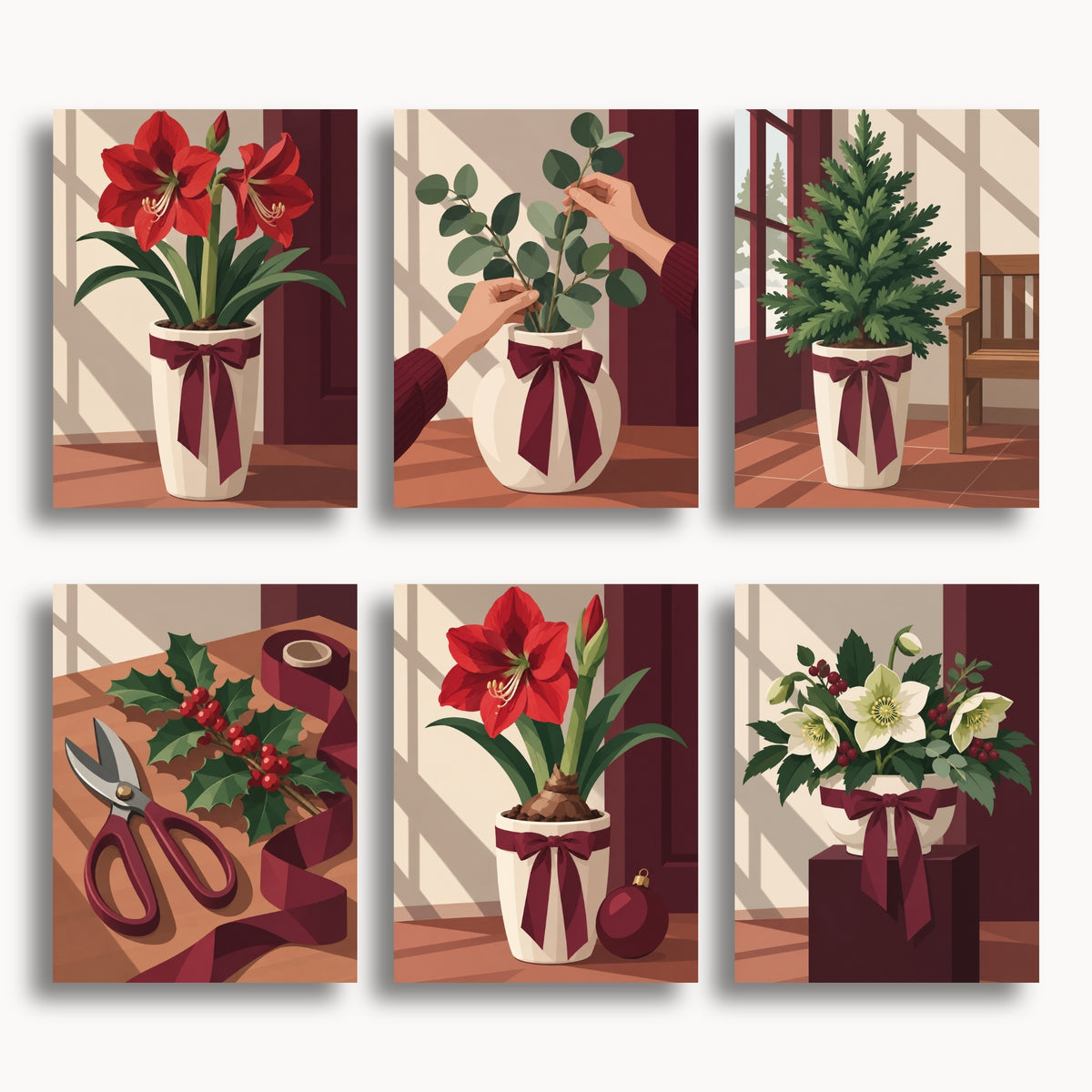 Fleurs de Noël | 6 mini-kits