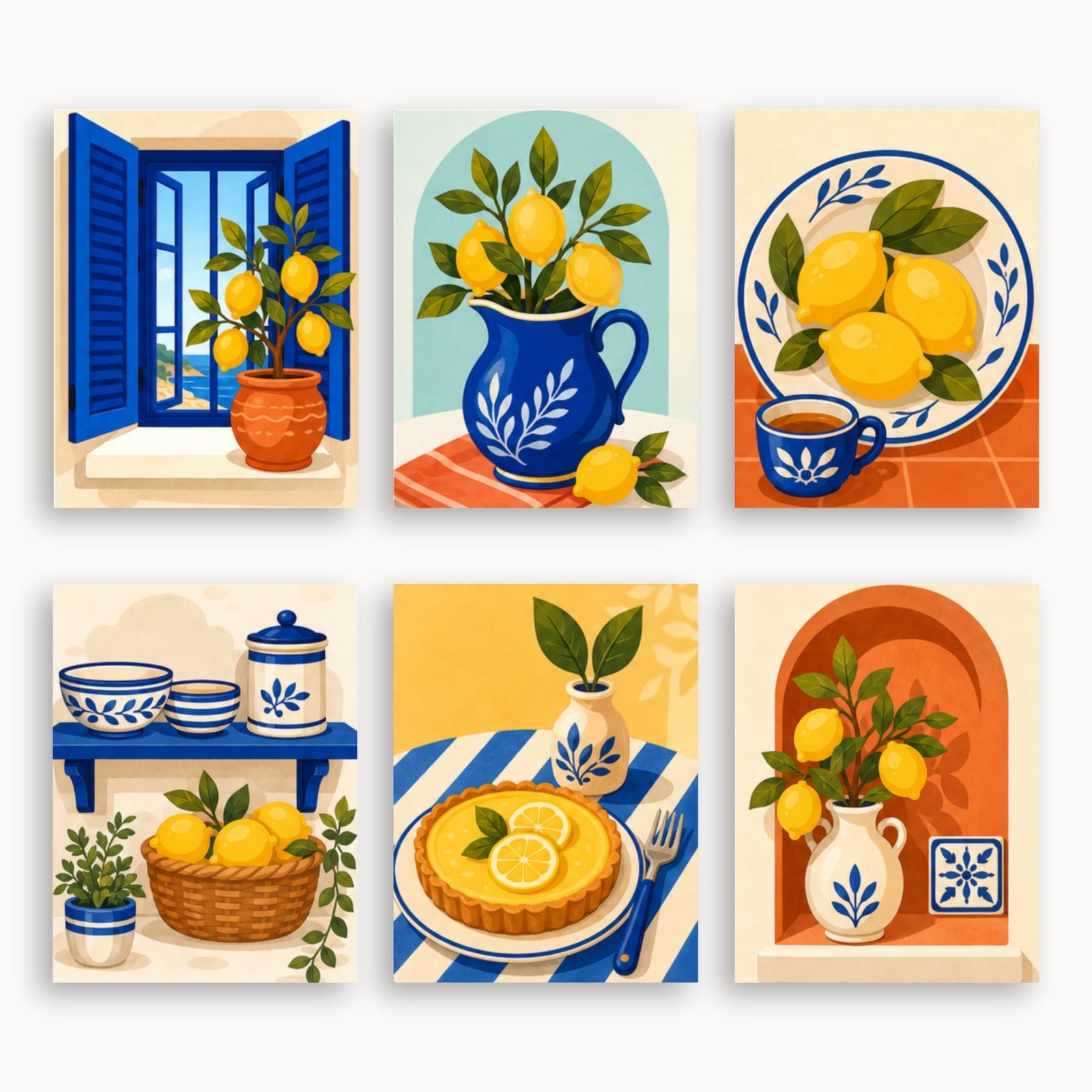 Mediterranean Lemons Mini Paint By Numbers Set