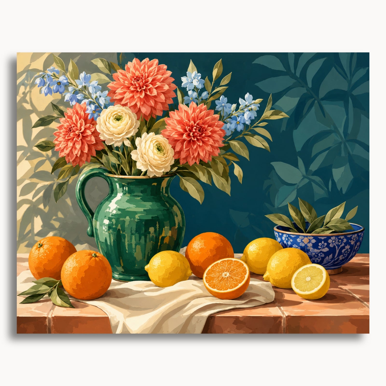 Vase à fleurs d'agrumes