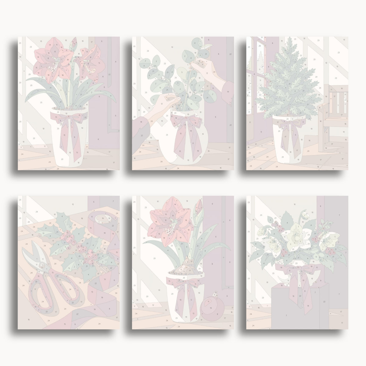 Fleurs de Noël | 6 mini-kits