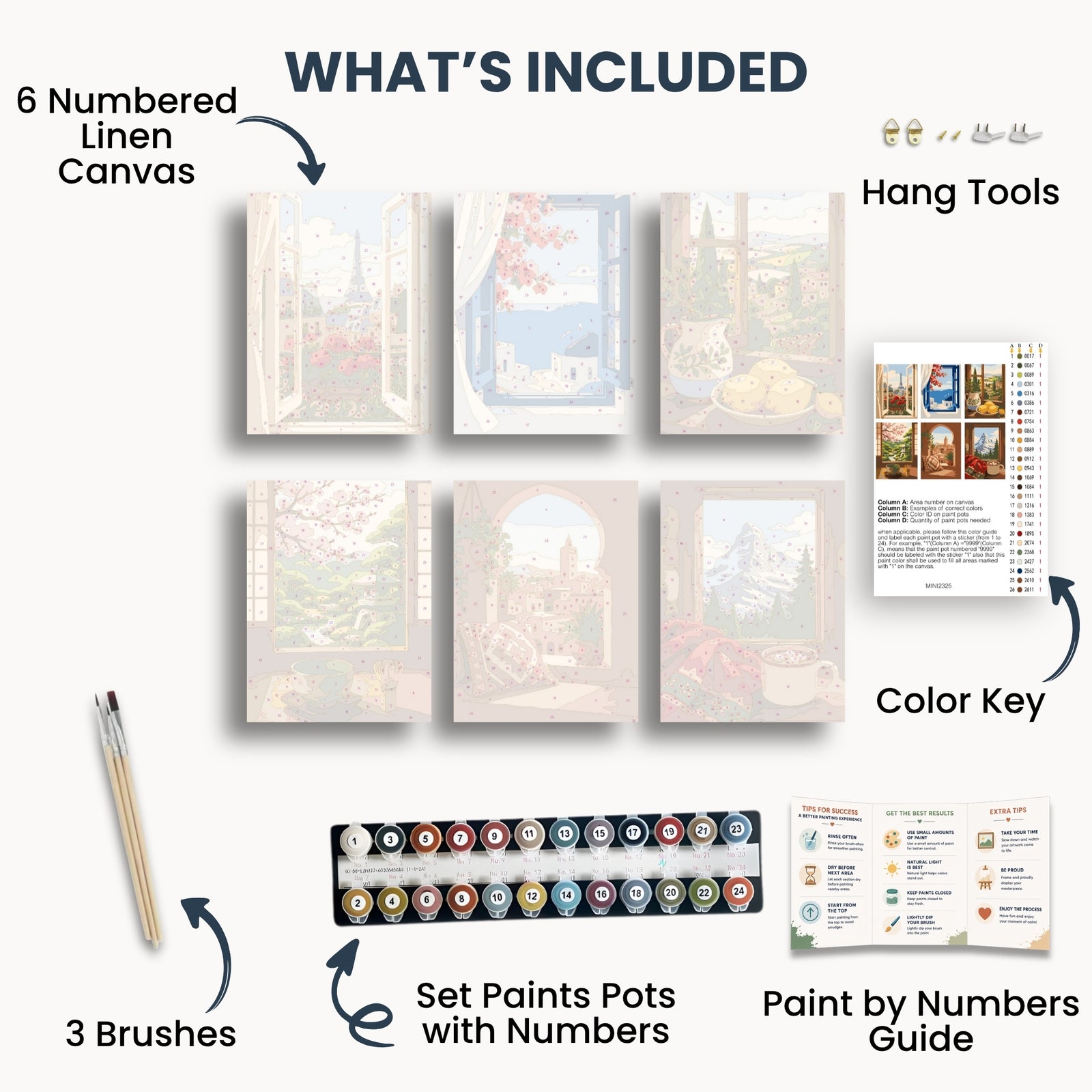 Scenic Windows Mini Paint By Numbers Set