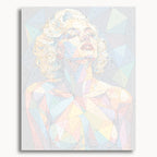 Numbered canvas preview for Prismatic Desire, showing outlined painting sections and color numbers.