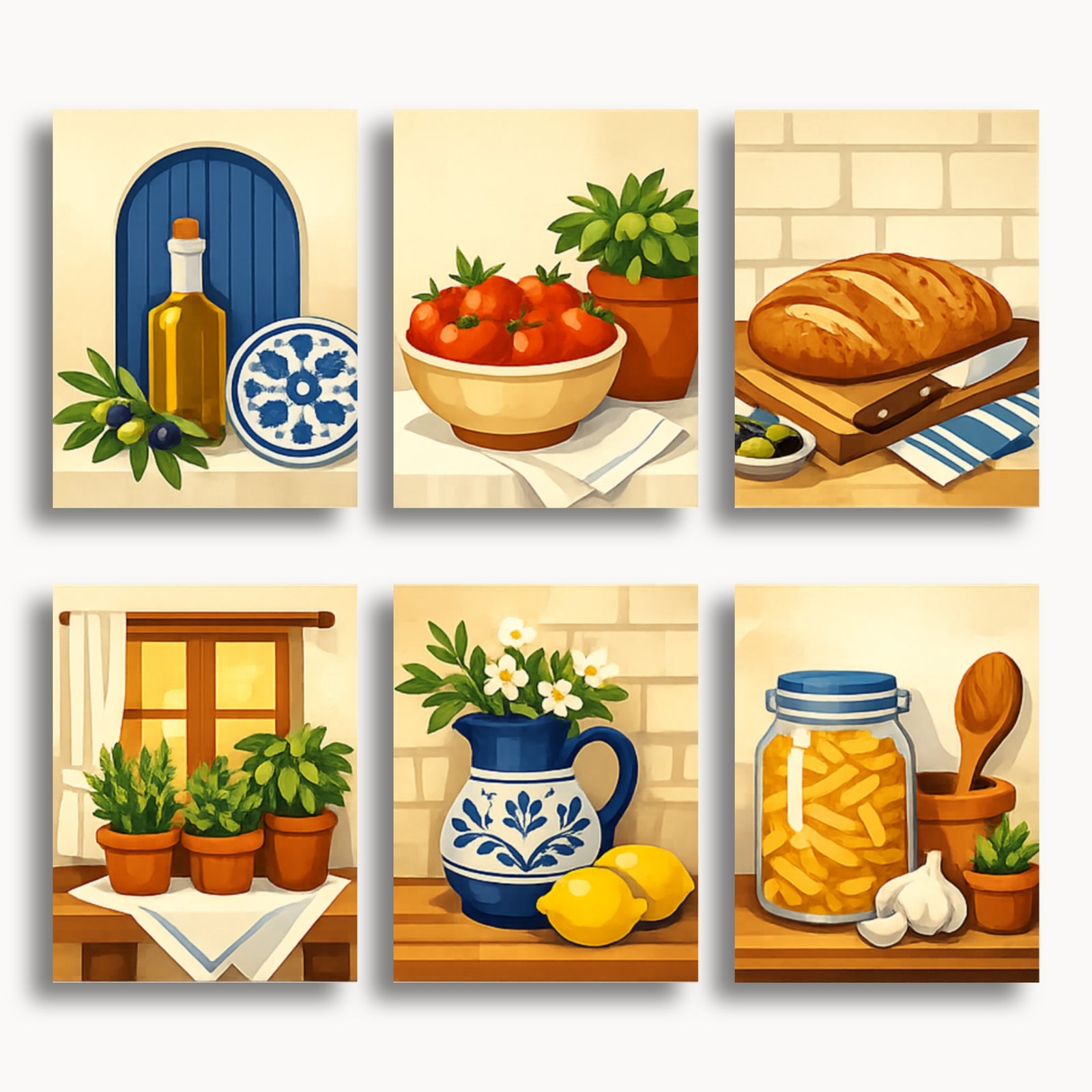 Mediterranean Pantry Mini Paint By Numbers Set