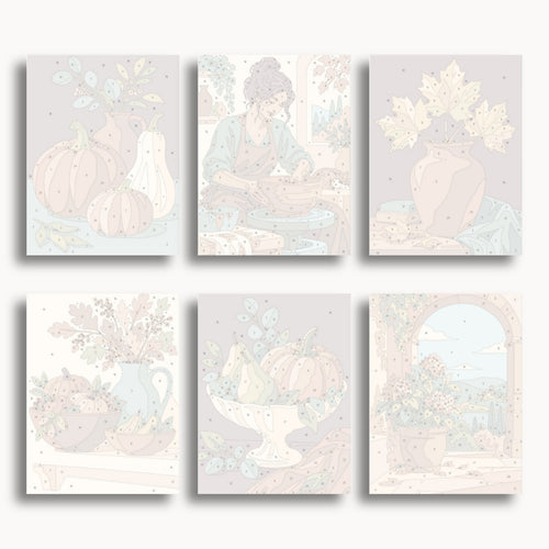 Juego de pintura por números Ginkgo Autumn Mini