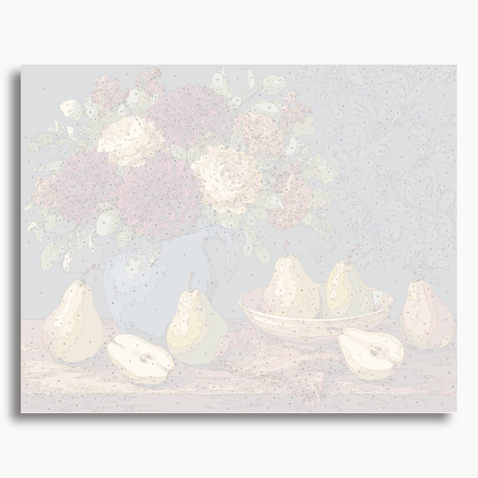 Dahlias et poires