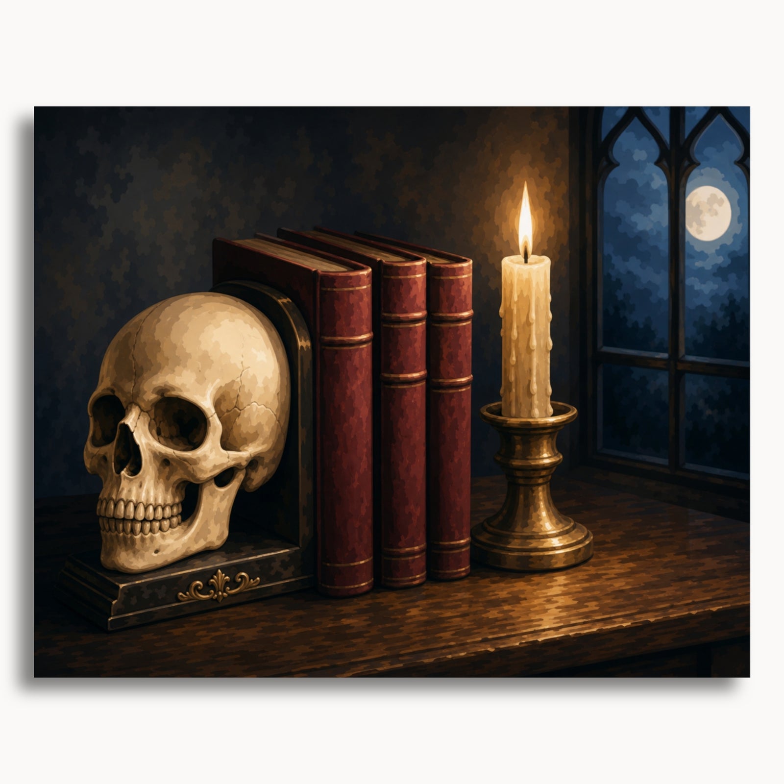 Skull and Books