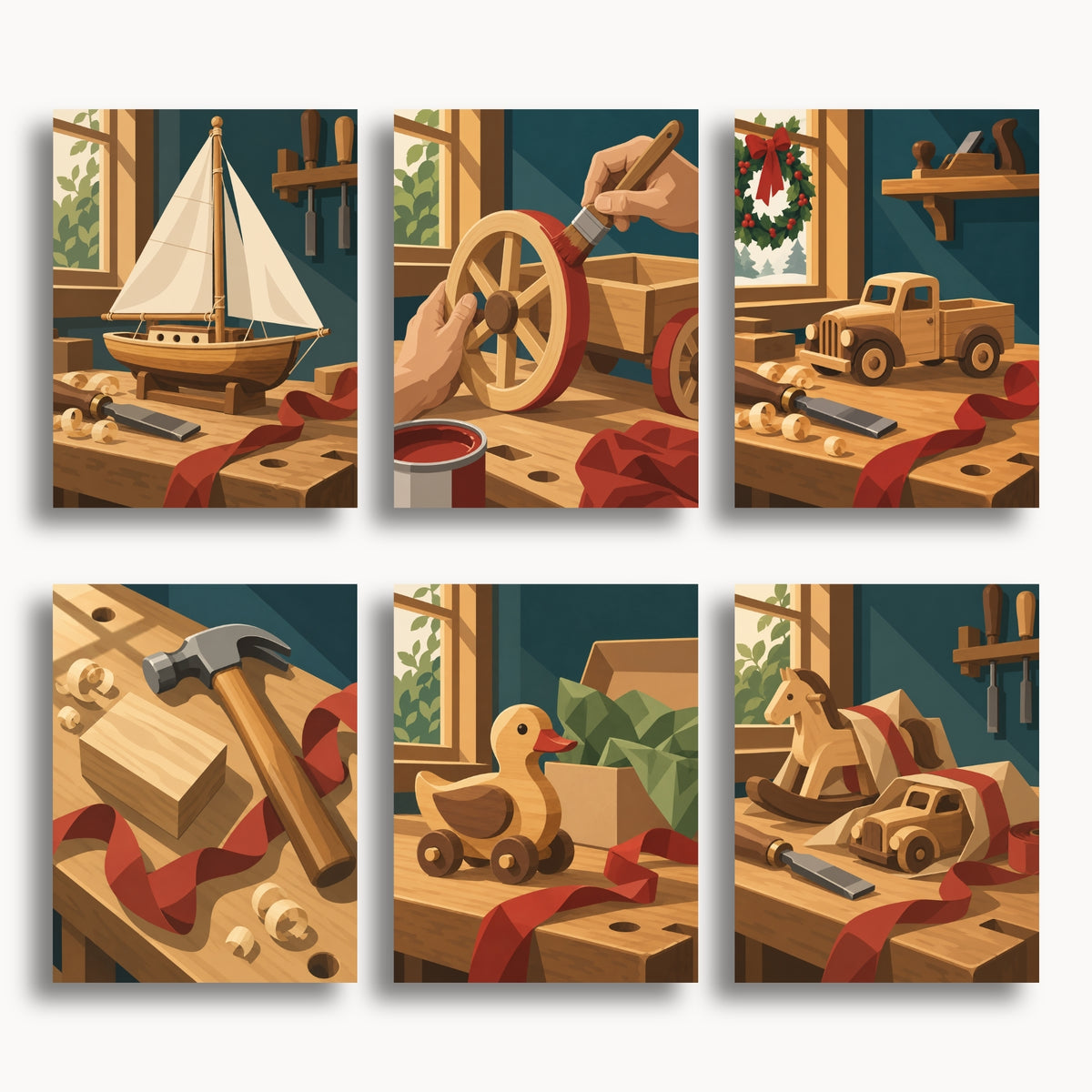 Wooden Toys | 6 Mini Kits