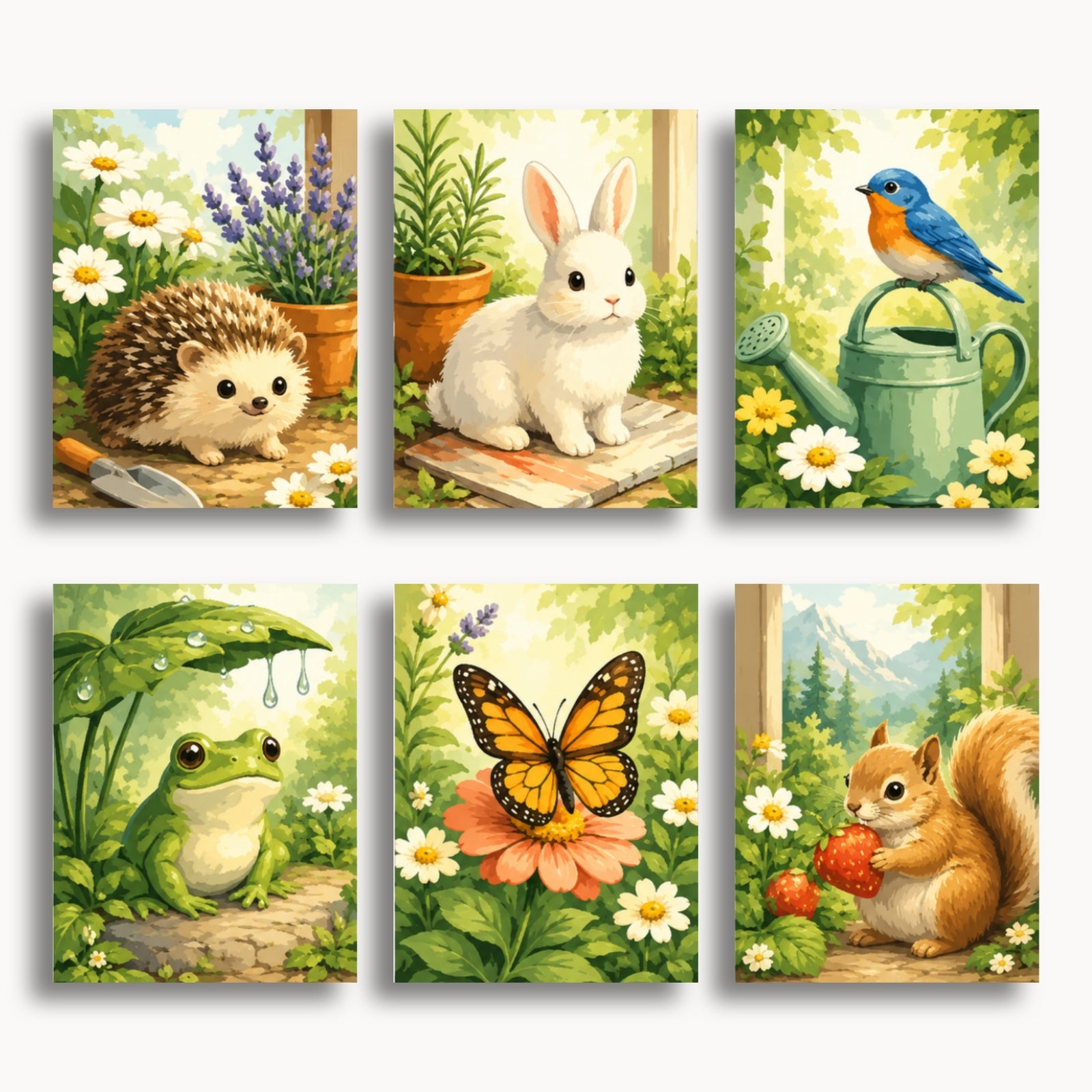 Garden Animals Mini Paint By Numbers Set